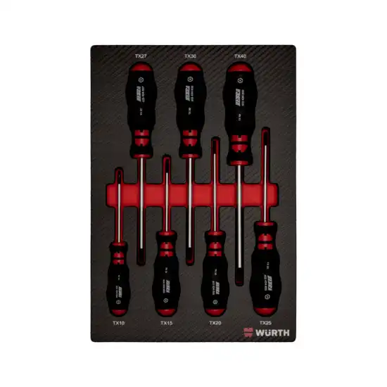 Слика на Сет ZEBRA одвртувачи TX10-40 неопрен, 7 парч.