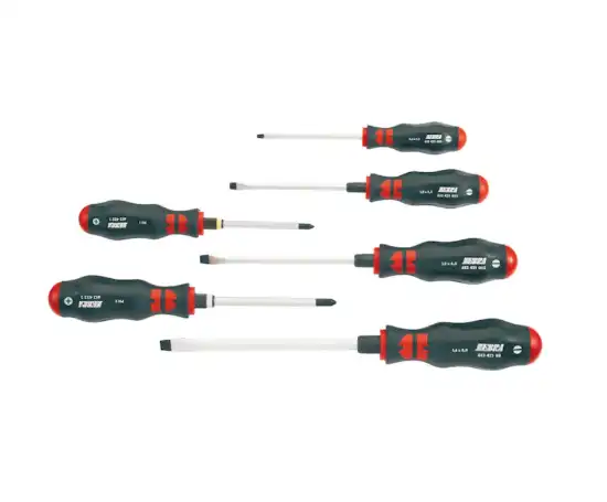 Слика на Сет ZEBRA одвртувачи со прифат за клуч(4шлиц+2PH)/6 пар