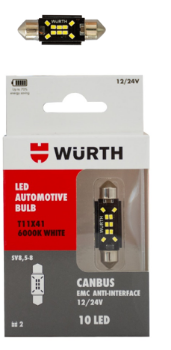 Слика на LED CANBUS - 10W,T10X41-(SV8,5-8)-12/24V