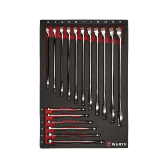 Слика на ZEBRA Сет клучеви, окаст вилушкаст во неопре ОК6-22 - 17 парчиња