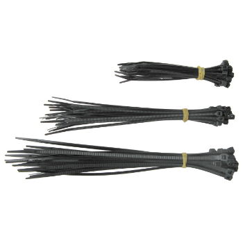 Слика на Пластични стеги црни 75 парчиња 2.5x100,150, 190mm