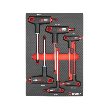 Слика на Сет Т-одвртувачи имбус ZEBRA во неопрен 4.4.1 6пар